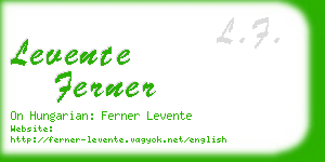 levente ferner business card